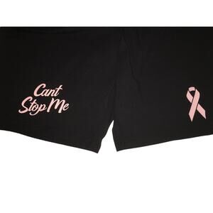 Torrid Shorts Womens 1X Black Biker Pink Ribbon Breast Cancer Awareness Survivor